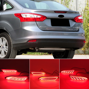 Luci Posteriori per Paraurti <span class=keywords><strong>Ford</strong></span> <span class=keywords><strong>Focus</strong></span> 3 Sedan e Hatchback 2012-2014, Riflettori LED, Luci di <span class=keywords><strong>Stop</strong></span> e Freno, Accessori Auto - Product Image 1