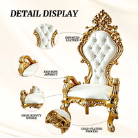 Chaises Trône Royales à Dossier Haut pour Mariés, Canapé de Mariage de Luxe pour Salon, Appartement ou Bar