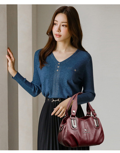 New Fashion Crossbody <b>Bag</b> Large Capacity Shoulder <b>Bag</b> <b>Soft</b> PU <b>Leather</b> Women's Handbag Designer Senior Luxury Crossbody <b>Bag</b> - Product Image 2