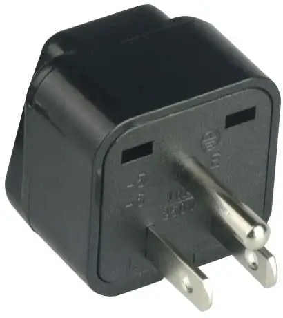 Universal to American outlet plug travel adapter
