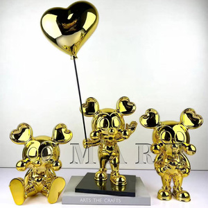 Décoration d'intérieur <span class=keywords><strong>Mickey</strong></span> en gros, figurines de dessin animé <span class=keywords><strong>Mickey</strong></span> en chrome doré, sculpture <span class=keywords><strong>Pop</strong></span> Art - Product Image 6