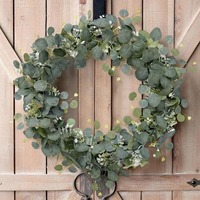 Karangan Bunga Eucalyptus dan Baby Breath Artificial Real Touch YM Wholesale, Warna Putih, untuk Dekorasi Pernikahan, Meja, dan Rumah