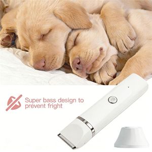 Cortadora Eléctrica para Mascotas JiaBei de 15.5 cm, Blanca, de Plástico, a Batería, Multifunción, Herramienta de Peluquería Canina - Product Image 4