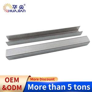 Clous pour agrafeuse à tête plate à tige lisse en acier galvanisé à pointes en U en argent/doré/cuivre/noir pour la construction <span class=keywords><strong>de</strong></span> clôtures - Product Image 2