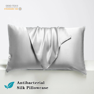 Funda de almohada de seda de morera/juncao personalizada de fábrica, 100, antibacteriana y antiviral - Product Image 1