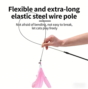 Juguete Interactivo para Gatos con Ventosa, Plumas y Accesorios de Alambre de Acero, para Jugar en Interiores, Ejercicio y Combatir el Aburrimiento, Tamaño Regular - Product Image 4