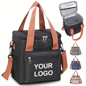Bolsa Térmica para Almuerzo con Logotipo Personalizado, Reutilizable, Impermeable, de Oxford, para Entrega de Comida, Portátil, para Mujer - Product Image 1