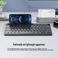 Nouveau clavier sans fil AULA AK205 ultra fin en PBT avec mode double USB 2.4G, 88 touches, portable pour tablette et usage bureautique