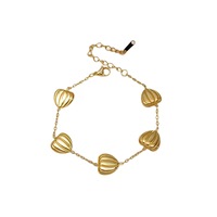 Factory Wholesale Hypoallergenic 316l Stainless Steel Gold Plated Bracelet Women Jewelry