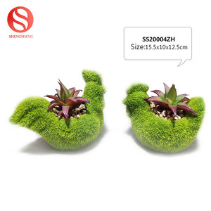 Vert décor maison flocage <span class=keywords><strong>en</strong></span> <span class=keywords><strong>terre</strong></span> cuite <span class=keywords><strong>en</strong></span> forme <span class=keywords><strong>de</strong></span> mouton <span class=keywords><strong>petit</strong></span> animal plante succulente <span class=keywords><strong>pot</strong></span> <span class=keywords><strong>de</strong></span> <span class=keywords><strong>fleur</strong></span> - Product Image 4