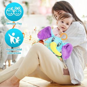 Free Sample Colorful Stuffed Baby Elephant Toys Funny Baby Toys Custom Cute <b>Plush</b> Elephant Baby Toy - Product Image 3