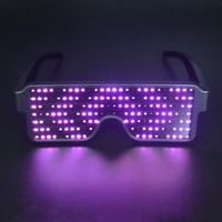Lunettes LED rechargeables lumineuses avec modes de motifs pour la décoration de costumes de soirée en boîte de nuit, bar, Saint-Valentin, remise de diplôme, Halloween
