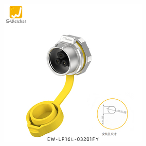 Vàng nữ bảng điều khiển gắn kết nhanh 2 3 lõi điện hàng không cắm kết nối công nghiệp EW-LP16 không thấm nước cho hàng không - Product Image 6