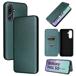 Caja caliente del teléfono de la cartera del cuero de la PU de la fibra de carbono de la venta para Samsung Galaxy M56 - Product Image 5