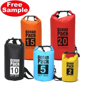 Outdoor Travel Sport Hiking Ocean Pack Survival Waterproof Pvc 10l Sling Storage Bag Set Floating Dry Sack For Swimming Boating