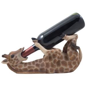 Porte-bouteille <span class=keywords><strong>de</strong></span> <span class=keywords><strong>vin</strong></span> girafe à boire Statue d'animal Décor <span class=keywords><strong>de</strong></span> faune Cadeau unique pour les amateurs <span class=keywords><strong>de</strong></span> <span class=keywords><strong>vin</strong></span> Accessoires <span class=keywords><strong>de</strong></span> bar à domicile - Product Image 1