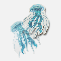Autocollant en vinyle transparent personnalisé, étiquette de logo transparente imperméable, étiquettes adhésives transparentes découpées à la forme pour flacon cosmétique, emballage alimentaire