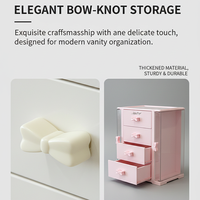 Vente en gros de commodes personnalisées à deux ou quatre niveaux avec tiroirs en PET, organisateurs de rangement pour bijoux et maquillage