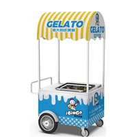 Véhicule d'affichage de crème glacée commerciale chariot de vente de crème glacée beignet lait support de vente d'aliments support Mobile de café