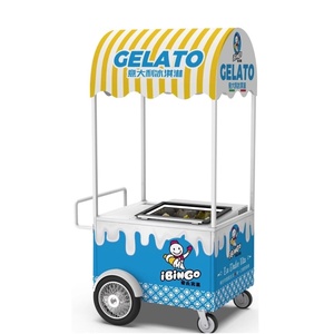 Commercial <strong>Ice</strong> Cream <strong>Display</strong> Vehicle <strong>Ice</strong> Cream Vending Trolley Doughnut Milk <strong>Food</strong> Sales <strong>Stand</strong> Coffee Mobile <strong>Stand</strong> - Product Image 4