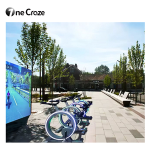 Simulateur de vélo dynamique interactif de course en réalité augmentée pour le fitness en salle, jeux multijoueurs avec projecteur - Product Image 5