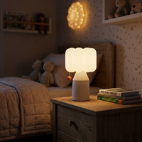 Veilleuse de chevet pour chambre à coucher, respectueuse des yeux, avec fonction de charge, pour l'alimentation des bébés, la décoration, avec luminosité réglable et fonction de vibration