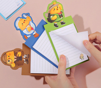 Bloc-notes magnétique mignon de dessin animé avec 50 pages de notes autocollantes détachables, bloc-notes magnétique promotionnel pour réfrigérateur
