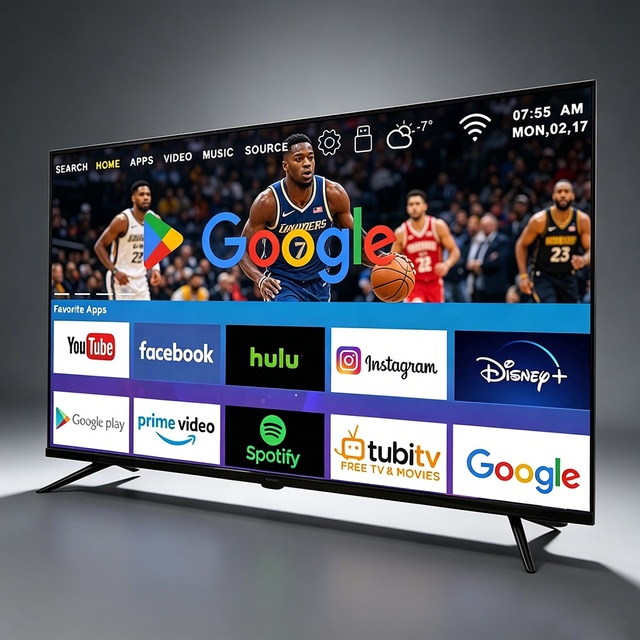 Brand New Google Smart TV 32-98 Inches 4K Ultra HD HDTV Android WiFi LED Smart TV