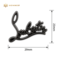 HONMEO Étiquette de sac en alliage de zinc avec lettres, pour sac à main, sac en cuir, fabricant d'emblèmes de logo personnalisés, vente en gros