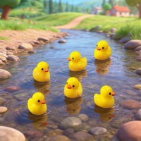 Figurines de canard en résine jaunes miniatures, ornements pour paysage miniature, jardin, aquarium, accessoires pour plantes en pot