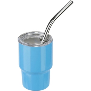 Mini gobelet isotherme en acier inoxydable avec paille, logo personnalisé, promotionnel, à double paroi, isolation sous vide, cadeau publicitaire, nouveauté - Product Image 6