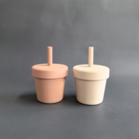 Gobelet d'apprentissage pour enfants en acier inoxydable de 200 ml, anti-fuite, incassable, avec poignée en silicone facile à saisir, sans BPA, qualité alimentaire