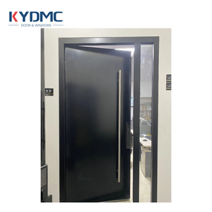 American Modern Exterior Entrance Pivot <strong>Door</strong> Modern Entry Black Aluminium Stainless Steel Front <strong>Door</strong> Luxury <strong>Door</strong> With Smart Lock - Product Image 2