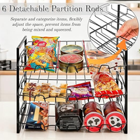 Étagère de présentation en métal sur mesure à 3 niveaux pour bonbons et snacks, montage facile, support réglable pour sachets de chips pour magasin