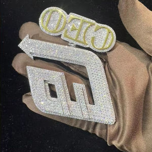 Collar con Colgante de Diamante Moissanite VVS en Plata de Ley, Personalizado OEM/ODM para Hombre y Mujer - Product Image 1