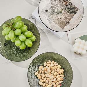 Assiette à fruits de luxe transparente multifonctionnelle Bol décoratif en plastique Plateau de rangement pour bonbons, gâteaux et collations - Product Image 4