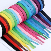 Vente en gros usine Lacets plats en polyester de 8 mm pour baskets, chaussures de skate, chaussures en toile et chaussures de randonnée