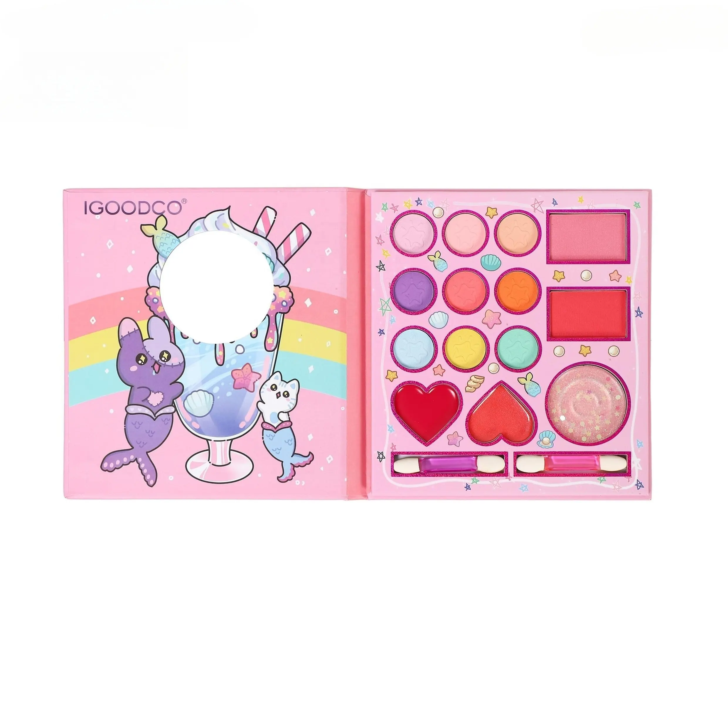 Cao sắc tố trang điểm cô gái sang trọng Eyeshadow nhãn hiệu riêng logo riêng Vegan Eyeshadow Palette bán buôn