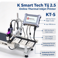 Imprimante jet d'encre thermique en ligne K Smart Tech KT-5 TIJ2.5, 600 DPI, hauteur d'impression maximale 101,6 mm, codeur de date de lot