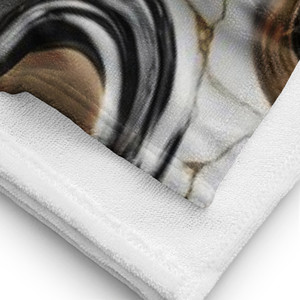 Asciugamano progettato in resina di marmo marrone - Product Image 1