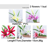 Bouquets de fleurs en soie au toucher réel, fleurs artificielles en soie, fleurs de lys pour mariage, maison, fête, jardin, boutique, décoration de bureau