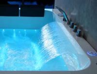 Baignoire acrylique pour 2 personnes baignoire à jet d'air Led thérapie colorée baignoire de massage pour adultes