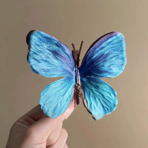 Butterfly Grosgrain <b>Ribbon</b> Hairpin Unisex Children's Cute Princess Hair Headwear Wholesale Bangs Clip Side Clip - Product Image 5