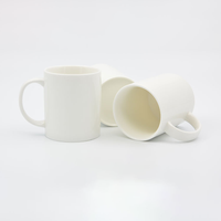 Fabrication en gros de tasses à café en céramique à sublimation souvenir, mates, avec boîte cadeau