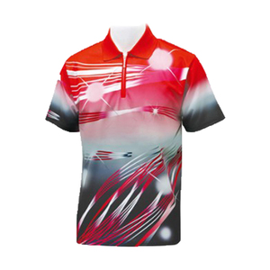 100% Polyester Good Quality Sublimation Zip Polo Shirt