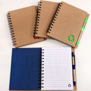 Ensemble <span class=keywords><strong>de</strong></span> carnet <span class=keywords><strong>de</strong></span> notes en papier kraft avec stylo à bille écologique - Product Image 3