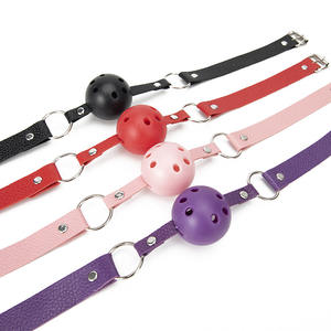 大人向けオルタナティブ口枷 マウスボール口枷 SMセックストイ レザー製ピンバックル拘束具 誘惑SM用途 XY-71モデル 中国製 - Product Image 3