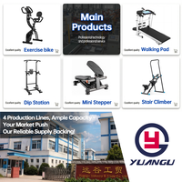 Steppeur pliable pour exercices cardiovasculaires, avec double câble en acier, durable, pour la salle de sport à domicile
