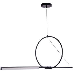 Lampe suspendue minimaliste créative à LED en forme de bande longue, design géométrique linéaire pour restaurant, bar, bureau, alimentation secteur - Product Image 3