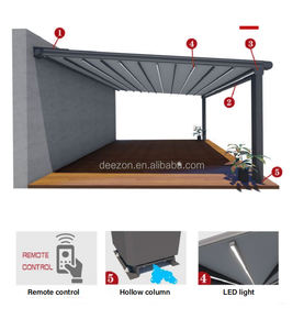 Smart Electric Retractable Aluminium Awning Canopies Waterproof Balcony Roof Folding Pergola Gazebo Pavilion - Product Image 4